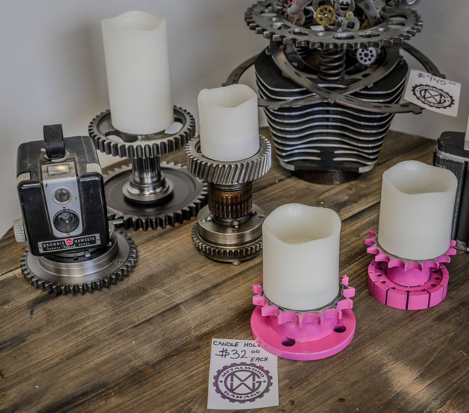 Candle Holders - MetalWood Garage